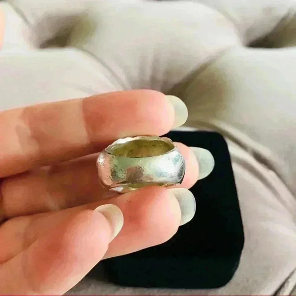 Vintage Silver 925 Chunky Dome Ring Sz 7.5 - Picture 4 of 7